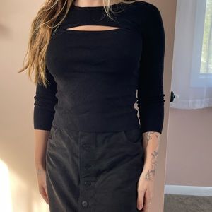 Express peekaboo sweater